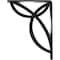 Ekena Millwork Versailles Wrought Iron Bracket, (Single center brace), Antiqued Silver 1 1/2"W x 5 1/2"D x 8"H BKTM01X05X08SVEASV - alternate 2